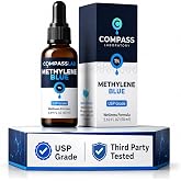 Compass Laboratory Methylene Blue 1% Solution | USP-Grade Research Formula | Premium Purity, Practitioner-Directed Use | 50 mL Amber Glass Dropper Bottle | Made in USA