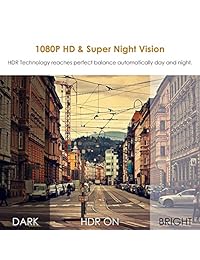 Cámara de doble tablero delantera y trasera, grabadora de cámara GEREE 1080p HD DVR tablero de instrumentos con visión nocturna, pantalla táctil IPS de 4 pulgadas, 170 súper gran angular, sensor G, monitor de estacionamiento, detección de movimiento, WDR