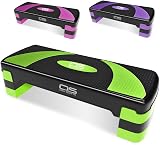 OZE SPORTS Aerobic Stepper Platform 2-5 Level Adjustable Green 5 Steps