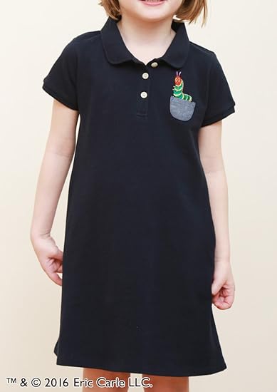 Amazon グラニフ Graniph コラボレーションキッズ半袖ポロシャツワンピース スタンド エリックカール ネイビー 130 ワンピース チュニック 通販