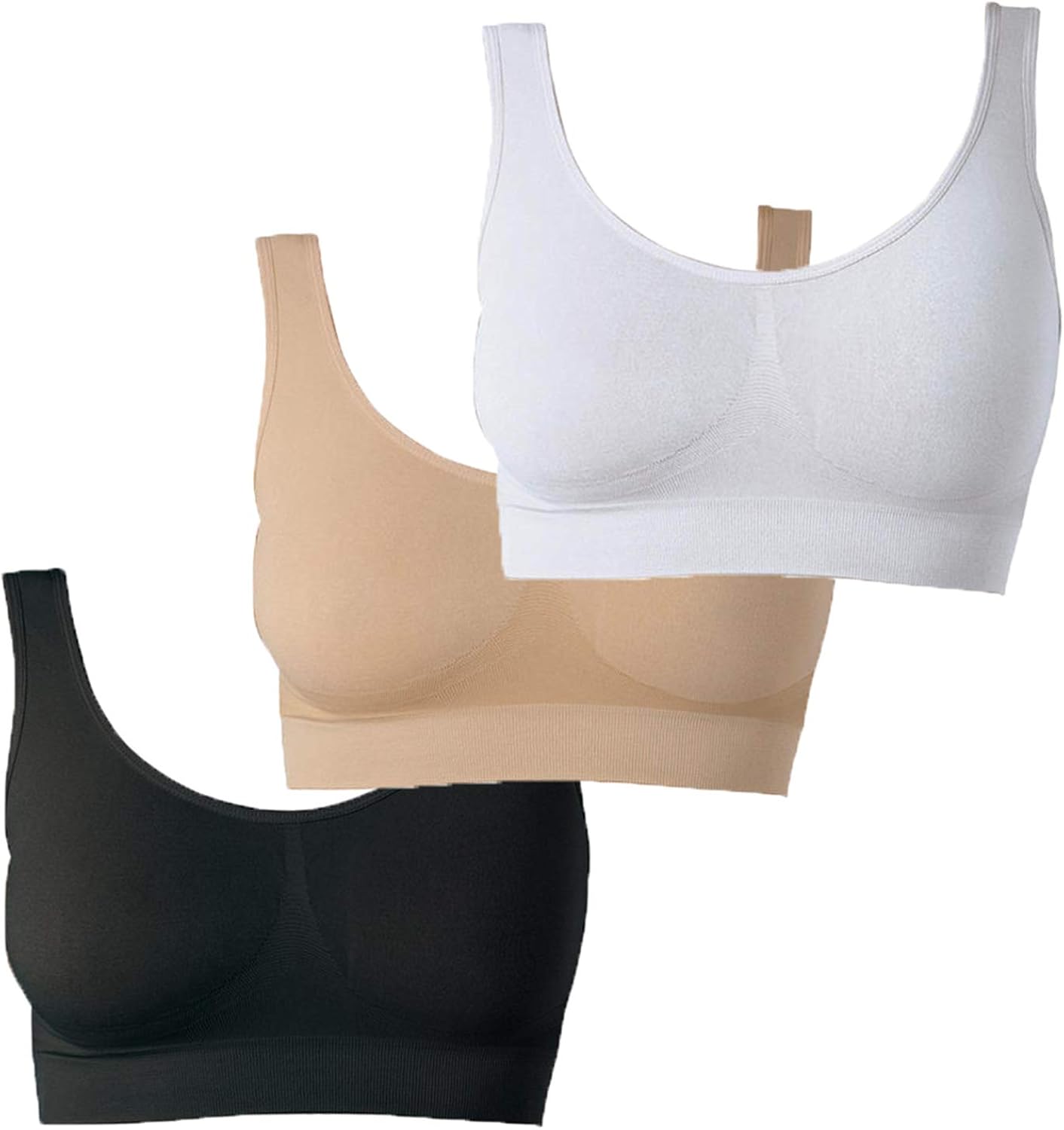 UnsichtBra Set da 3 Reggiseni Benessere Reggiseno Sportivo Abbigliamento Palestra Donna