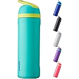 Owala Flip Insulated Stainless Steel Water Bottle with Straw for Sports and Travel, BPA-Free, 24-Ounce, Neon Basil