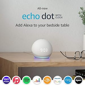 All-new Echo Dot (4th generation) | Smart speaker with clock and Alexa | Glacier White