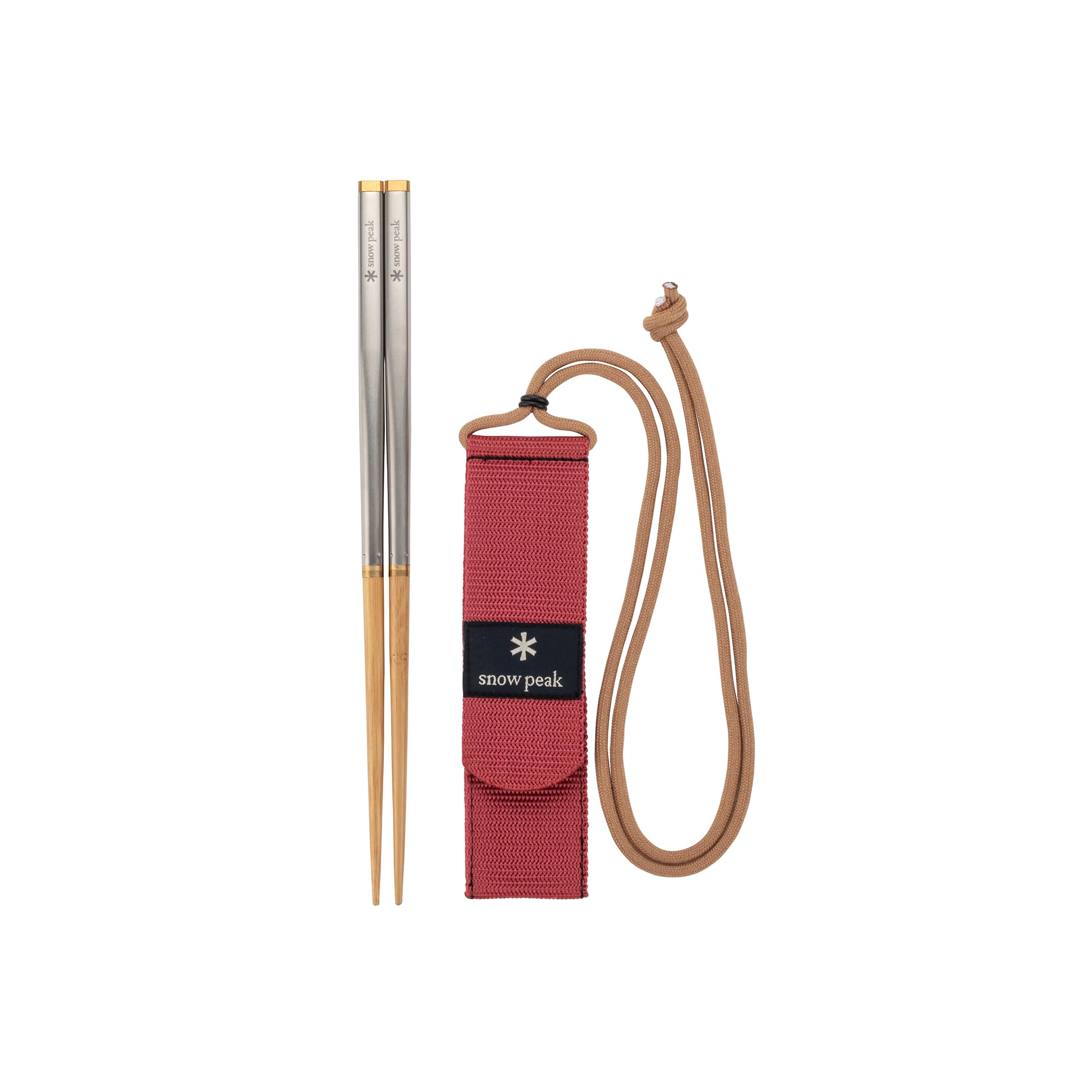 Snow Peak Wabuki Chopsticks, Bamboo, Collapsible and Compact for Camping, Backpacking, Daily Use, Made in Japan, Lifetime Product Guarantee, L