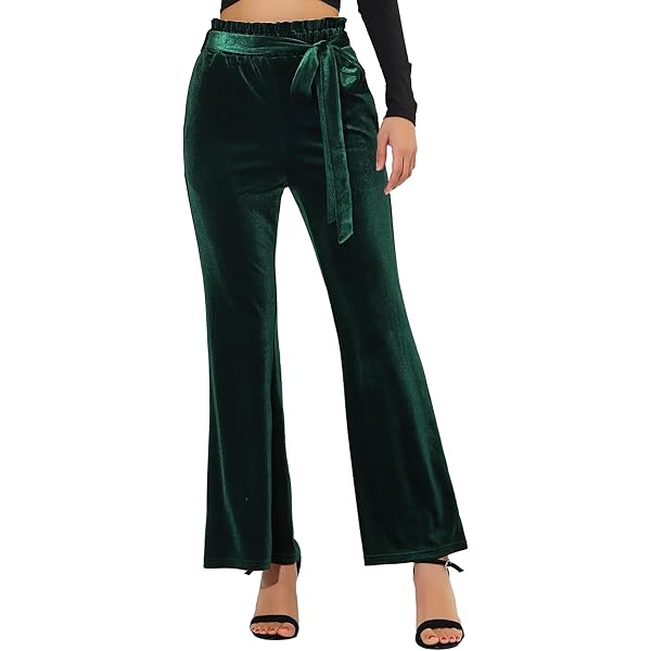 Conjunto Pants Terciopelo Verde Pants De Terciopelo Para Mujer