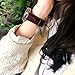 Quick Release Leather Watch Band 20mm Brown Replacement Watch Strap Genuine Polished Watch Clasp Buckle Gold Rose Padded Super Soft (18mm 20mm 22mm)