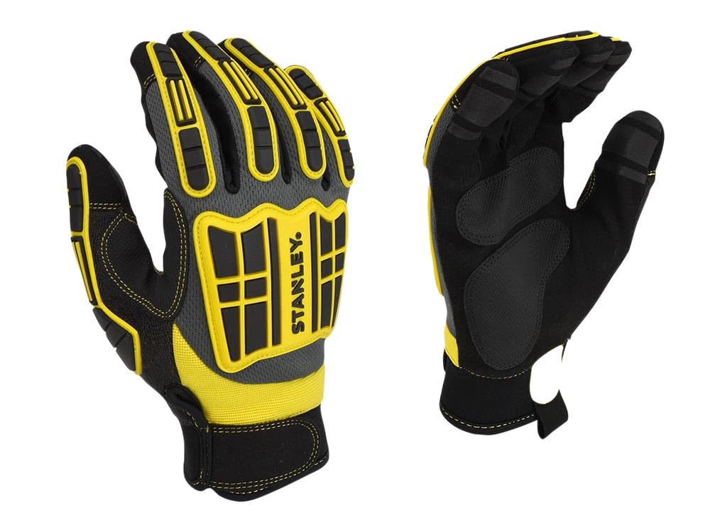 STANLEY Mens SY820L Extreme Protection Performance Gloves, Multicoloured, L (Pack of 2), 29729-50510