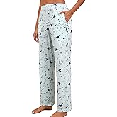 PNAEONG Women Cotton Pajama Pants Comfy Pj Bottoms Soft Printed Lounge Pant with Pockets