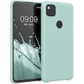 kwmobile Case Compatible with Google Pixel 4a Case - TPU Silicone Phone Cover with Soft Finish - Mint Matte
