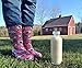 Sloggers Women's Waterproof Rain and Garden Boot with Comfort Insole, Cow-abella Bubble Gum, Size 8, Style 5017CWP08