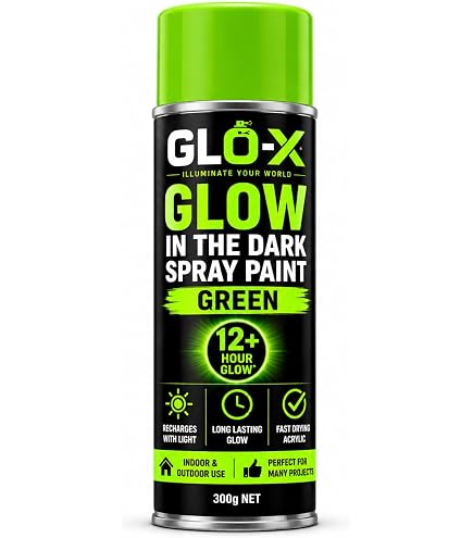 Amazon.com: GLO-X Green Glow in the Dark Spray Paint, Acrylic