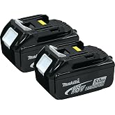 Makita BL1850-2 18-volt LXT Lithium-Ion 5.0Ah Battery, 2-Pack