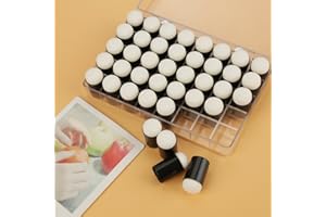 ZYYINI Finger Sponge Dauber, 40Pcs Finger Sponge Daubers Set, Painting Finger Sponges Included, with Storage Case for Crafts Drawing Ink