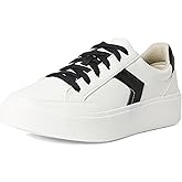 Dr. Scholl's Womens Madison Lace Sneaker Oxford White/Black Smooth 8.5 M