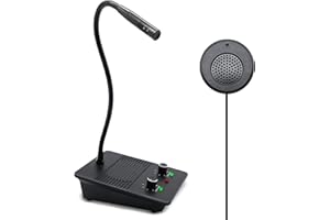 Window Speaker Intercom System Dual-Way Window Counter interphone Anti-Interference Intercommunication Microphone Glass Windo