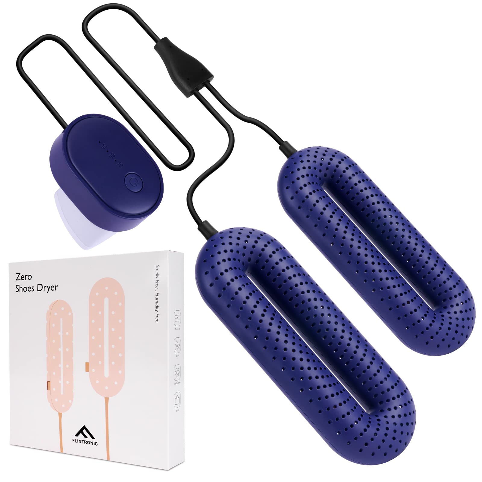 flintronic Shoe Dryer Portable Shoe Dryer Boot Dryer, Foot Warming Deodorizer with 3 Timer Modes, Safe and Fire Resistant, Suitable for Shoes, Gloves, Socks, Ski Boots, etc. (Purple)