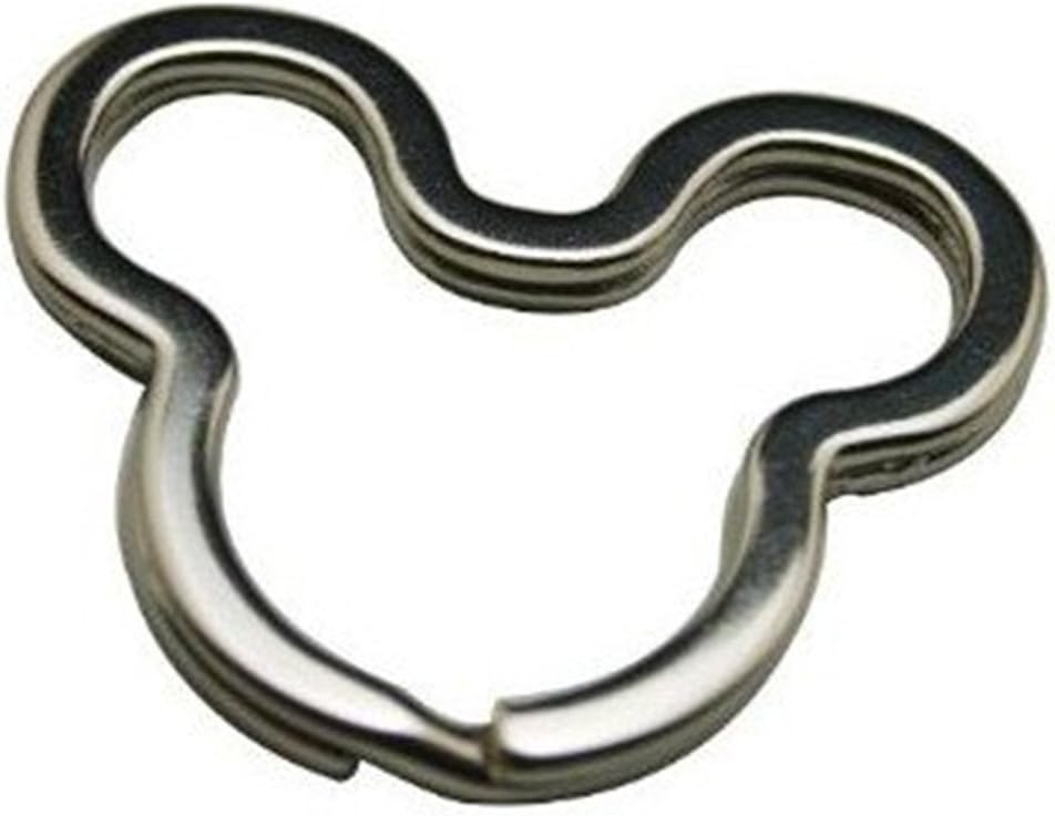 MXXGMYJMXXGMYJ Mouse Nickel Plated Steel Round Split Ring Key Rings 20Pcs