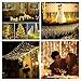 Weepong Solar String Lights Outdoor String lights with 100 LEDs 33ft Silver Copper Wire 8 Modes Waterproof Solar Starry Lights for Wedding Garden Home Patio Lawn Trees (Warm White 2 Pack)