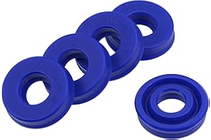 YOKIVE 5 Pcs UN Radial Shaft Seals, Industry PU Oil Seals for Hydraulic Cylinders (Blue, 10-mm ID x 22-mm OD 6-mm Width)