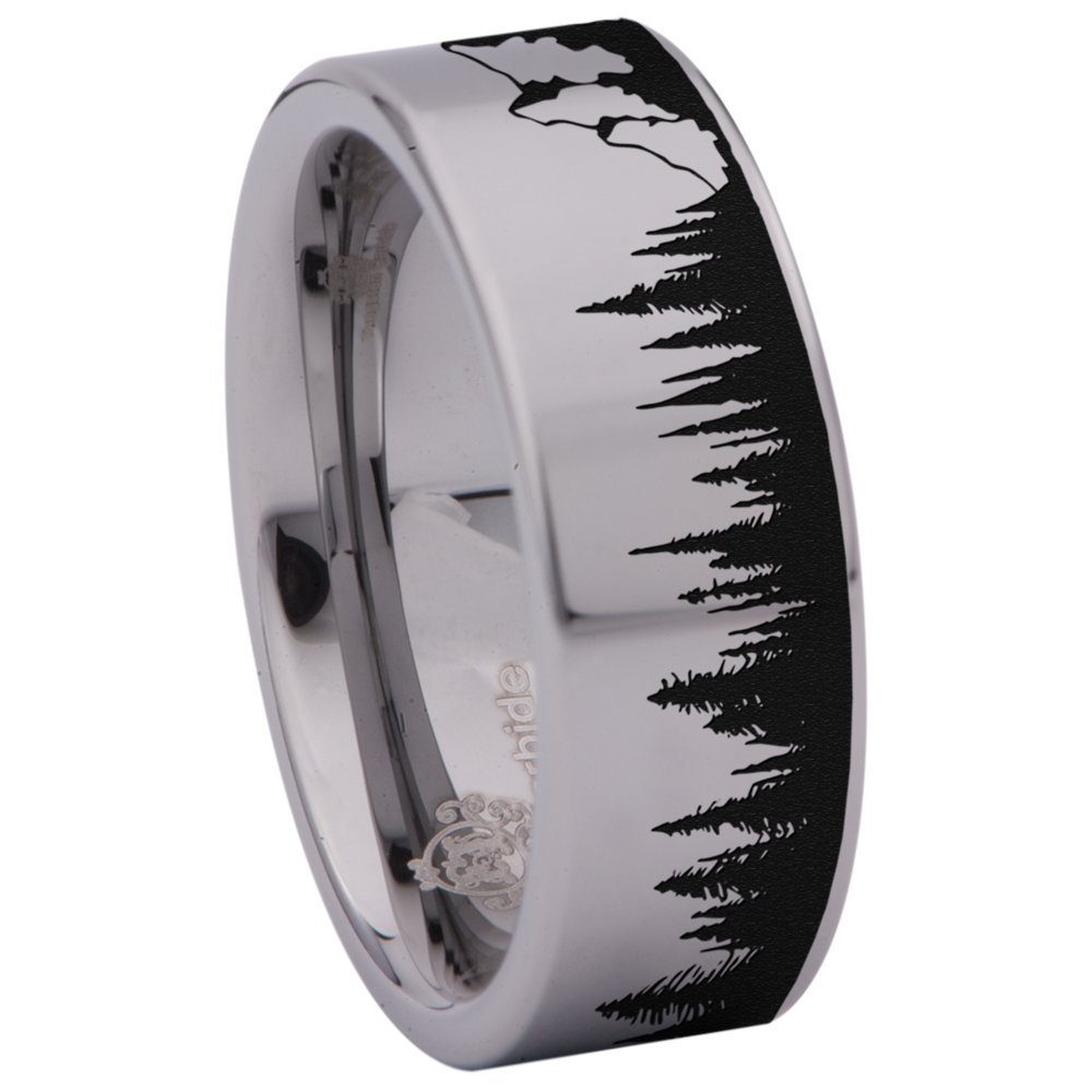 Irony Silver Tungsten Carbide Trees 