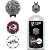 Team Golf NHL Golf Cap Clip with 2 Removable Double-Sided Enamel Magnetic Ball Markers, Attaches Easily to Hats