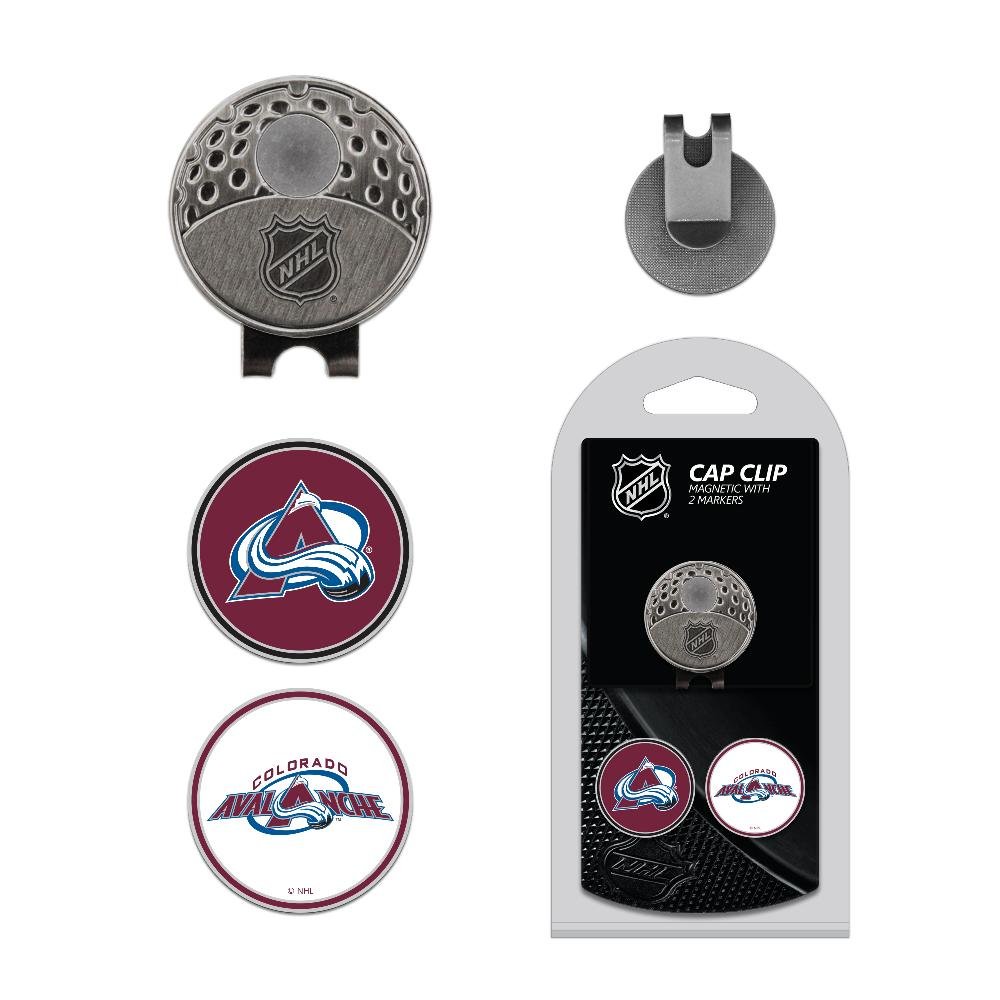 Team Golf NHL Colorado Avalanche Golf Cap Clip with 2 Removable Double-Sided Enamel Magnetic Ball Markers, Attaches Easily to Hats