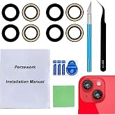 Perzework 2 Set Back Rear Camera Lens Glass Replacement for iPhone 14 and iPhone 14 Plus with Reparing Toolkit