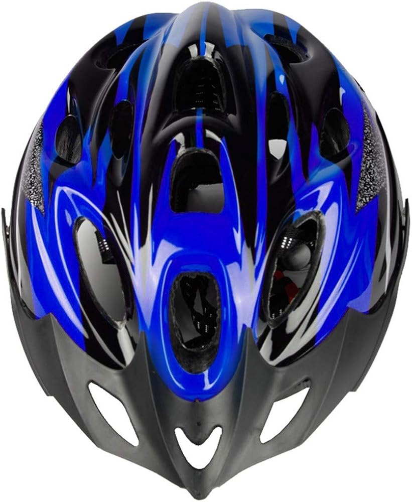blue mountain bike helmet