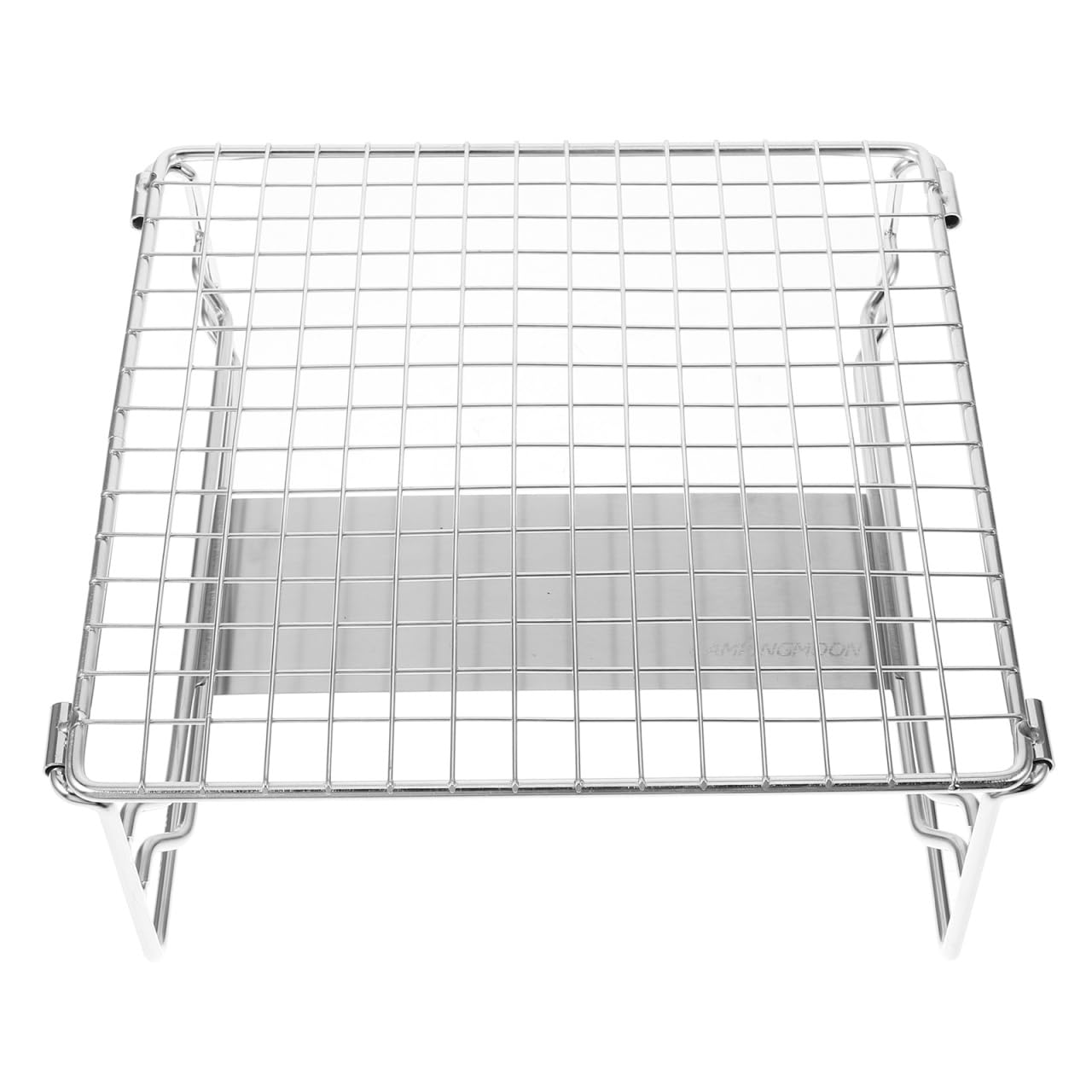 Angoily Stainless Steel Folding Bbq Grill Rack Portable Warming Rack for Outdoor Camping Cooking 7.9X7.5X3 Inches