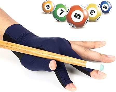 Amazon クイックドライ 通気性 ビリヤードグローブ 左ブリッジハンド プロフェッショナル 3本指 ライクラ 伸縮性 プール キュー スヌーカー グローブ スヌーカー キャロム ビリヤード プール キュー スポーツ グローブ ハンドウェア 男性 女性 プレーヤーへのギフト One