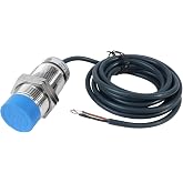GoHz M30 Inductive Proximity Sensor Proximity Switch, Unshielded, NPN NO(Normally Open), 15mm Detection Distance, 12-24V DC Supply, LED Indicator