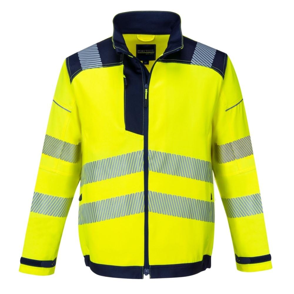 Portwest PW3 Hi-Vis Work Jacket, Size: XXL, Colour: Yellow/Black, T500YBRXXL