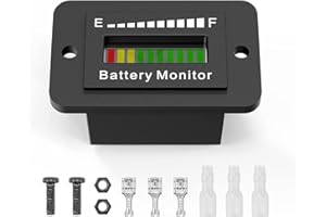 KDATOR 12V 24V 36V 48V 60V 72V Golf Cart Battery Meter,Battery Indicator Meter Gauge for Golf CART Yamaha Club CAR EZGO Stacking Machin Motor,Battery Monitor for Lead Acid & Lithium ion Battery Gauge Meter