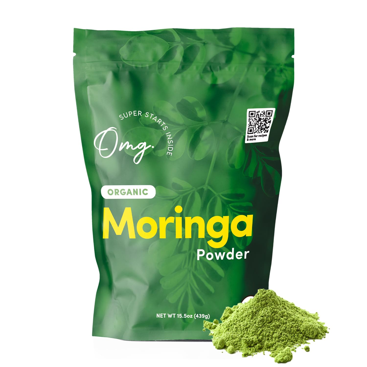 OMG! Superfoods Organic Moringa Powder 100% Pure, USDA Certified