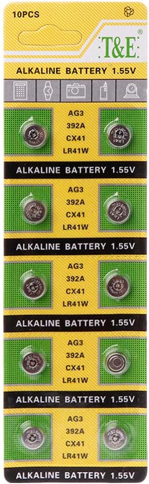 MANGKE - 10PCS Stable Long Lifetime Cell Coin Alkaline Battery AG3 1.55V - Button Batteries SR41 192 L736 384 SR41SW CX41 LR41 392 - Lamp Chain Finger Light Watch Toys Remote