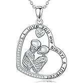 Cargari Halloween Necklace 925 Sterling Silver Bat/Ghost/Black Cat Pendant Necklace Halloween Jewelry Gift