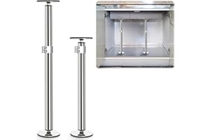 Kingrol 2-Pack Stainless Steel Undermount Sink Brackets, 17.7"-29.5" Adjustable Sink Support Legs with 330LB Capacity, No-Dri