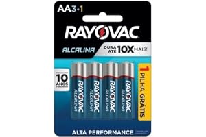 Pilha, Rayovac, Alcalina 208013, Azul, Aa, Pequena, Pacote de 4