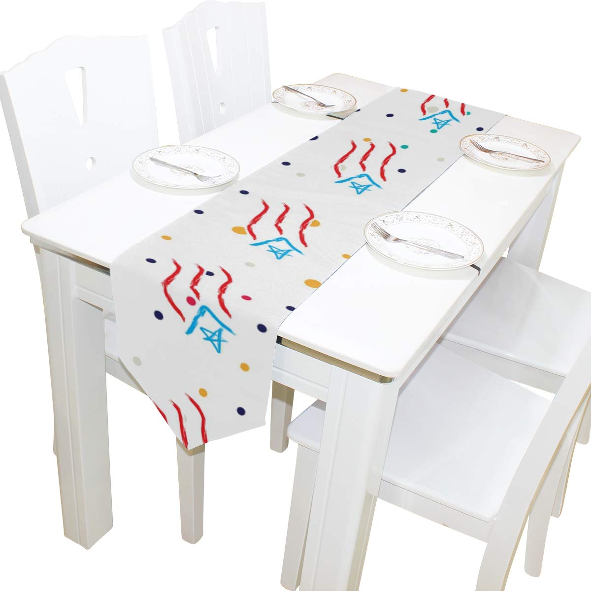 Amazon Com Hhatt Puerto Rico Sketch Flag Table Runners Elegant