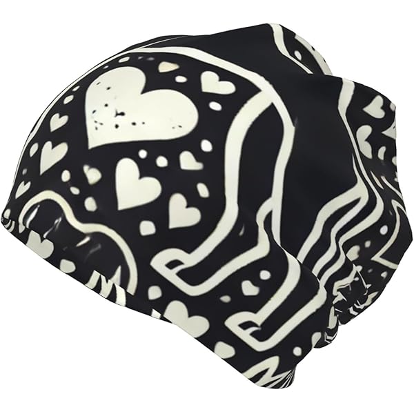 Satanic Kitten Pentagram Embroidery Beanie - Black Stretch Knit Skull Hat For Men & Women