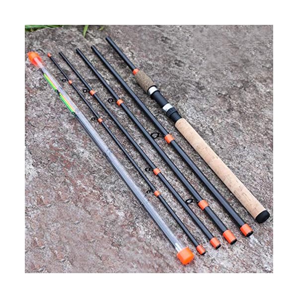 YMYGCC Angelrute Feeder Angel Verlängerte Handle6 Abschnitte Angelrute Carbon-Faser-Reise Rod Angelausrüstung (Color : A… – Bild 5