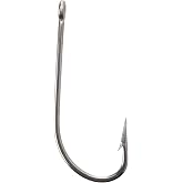 Mustad 34007-SS O'Shaughnessy Stainless Steel Hook (50-Pack) (Size 2/0)