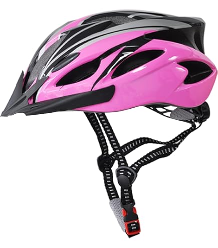 Adult Cycling Bike Helmet, Lightweight Unisex Bicycle Helmet,Premium Quality Airflow Bike Helmet(Black&Pink) : Sports & Outdoors