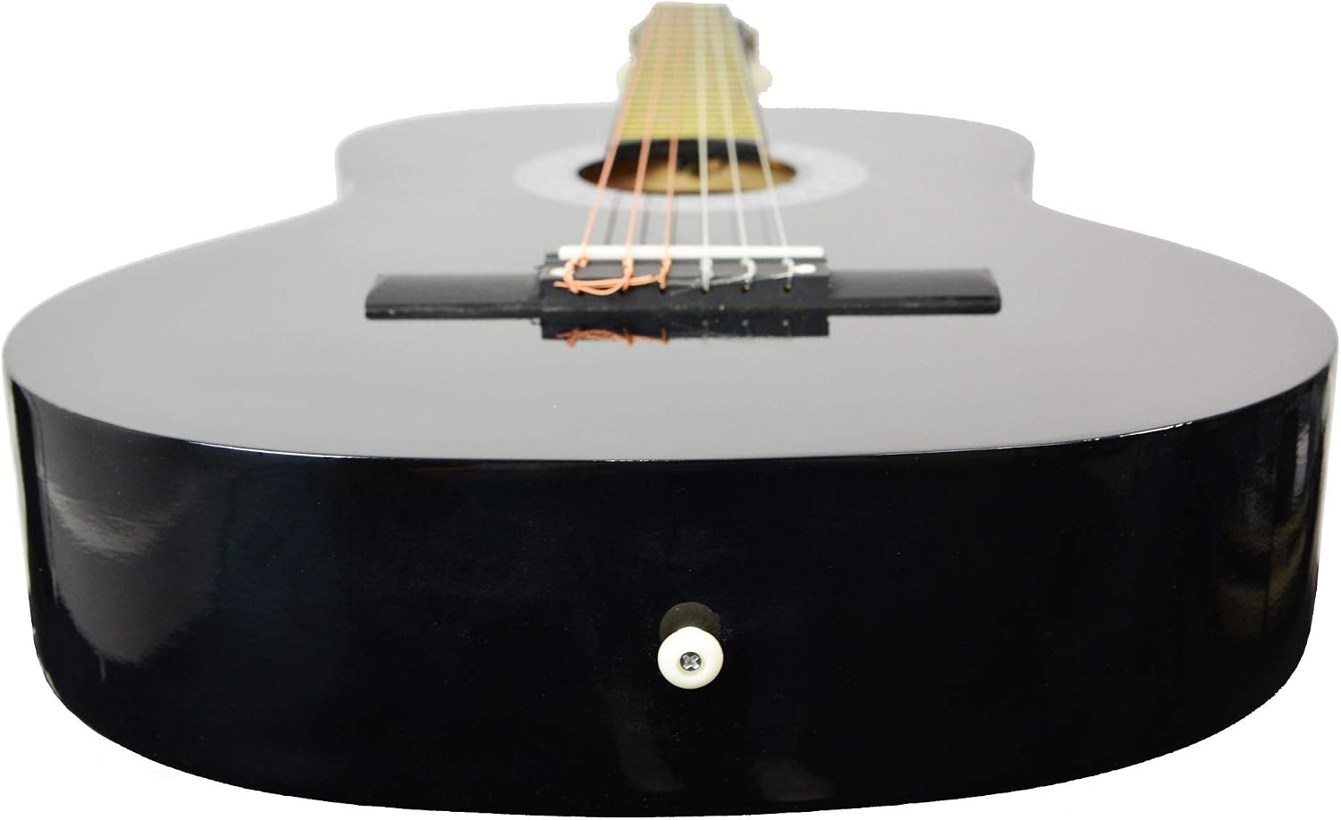 3rd Avenue Full Size 4/4 Classical Guitar Spanish Nylon String Beginner Pack Bundle - 6 Months FREE Lessons, Bag, Strings - Black - Image 5