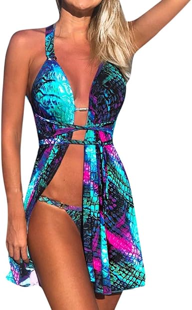 Vestidos para Traje De Baño De Colores Playa Bikinis Vestidos De Baño con Aro 2019 Ropa De Baño 3 Pieza: Amazon.es: Ropa y accesorios