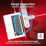 Masterplug 4 Socket Extension Lead 2m Cable Surge Protection Power LED White 13A view 2