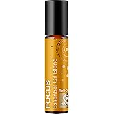 Focus Essential Oil Roll On - Aromatherapy Essential Oil Roller with Invigorating Pure Citrus and Mint Oils - Attention and Focus Essential Oil Blend with Eucalyptus Peppermint & Grapefruit (1 Pack)