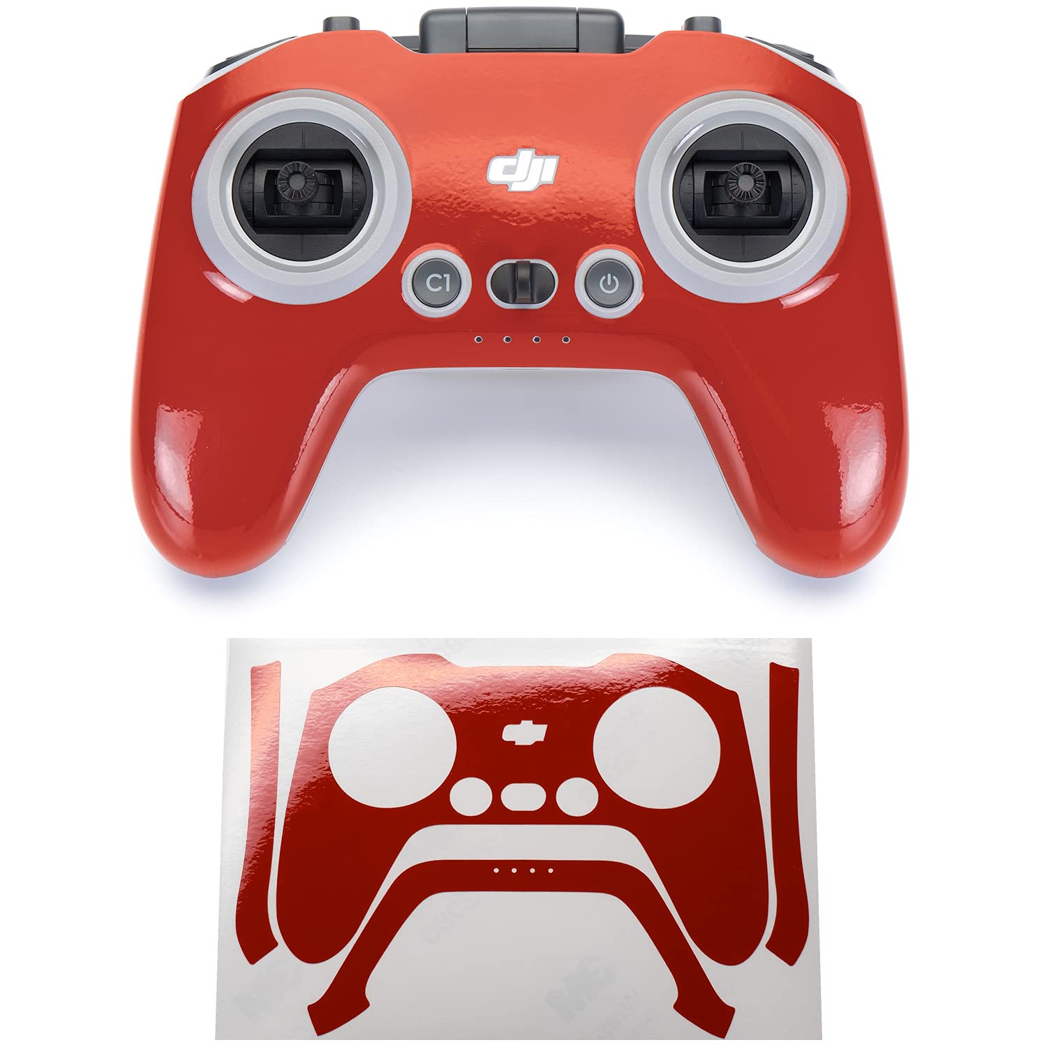 WRAPGRADE Skin Compatible with DJI FPV RC/FPV Remote Controller 3 (SUPER RED)