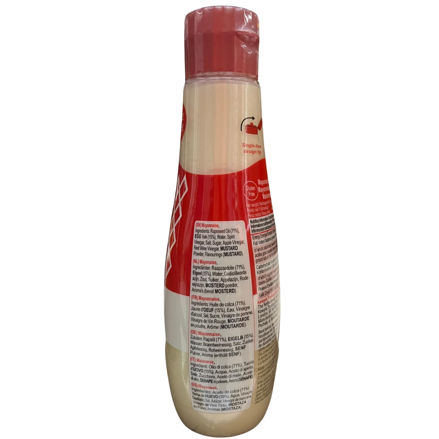 Kewpie Mayonnaise Japanisch - Japanische Mayo mit Double Nozzle, Cremig & Authentisch, Glutenfrei, 355 ml 3