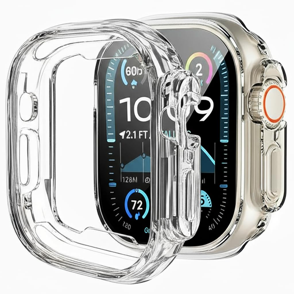 Photo 1 of 2 Pack for Apple Watch Ultra 3/2/1 Case 49mm Soft TPU Shockproof for Apple Watch Cover -Clear ?No Screen Protector ?